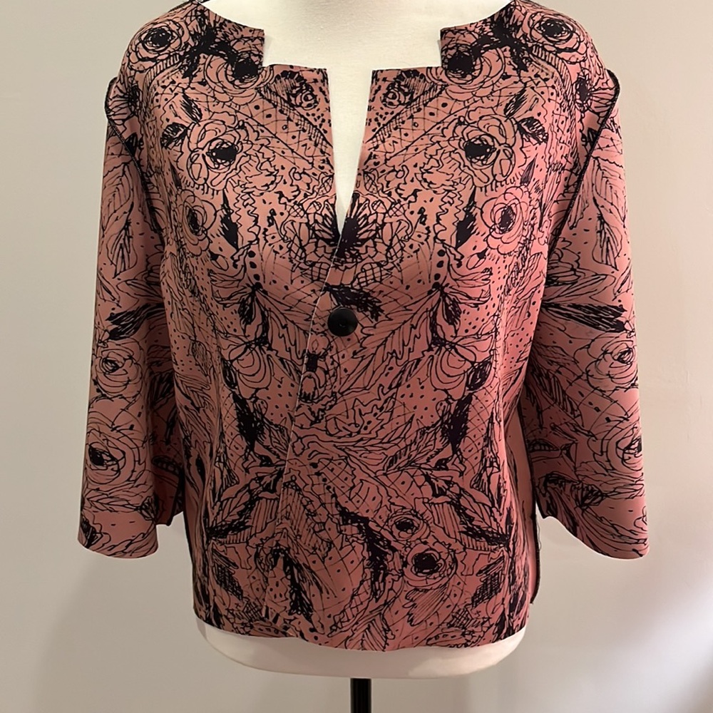 Anima Pop Neoprene Laser Cut Reversible Jacket Made in Italy OS Medium